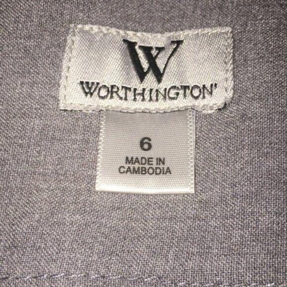 Worthington Women's 6 Pencil Skirt Gray - Picture 3 of 4